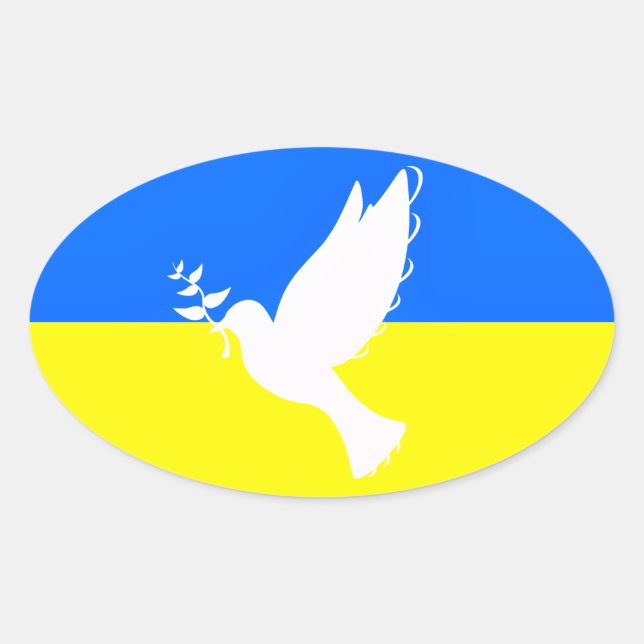 Soutenez l'Ukraine Sticker Dove de la Paix - Liber (Devant)