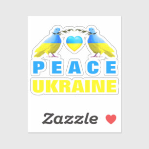 Soutenez l'Ukraine Stickers Peace Dove - Liberté