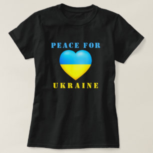 Soutenez l'Ukraine T-shirt Paix Le drapeau ukraini