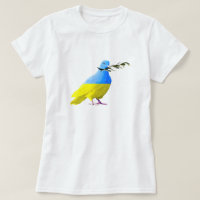 Soutenez l'Ukraine T-shirt Peace Dove - Liberté