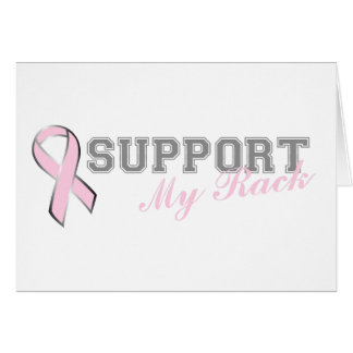 Soutenez ma carte de ruban de rose de support