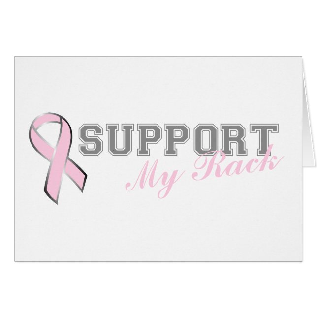 Soutenez ma carte de ruban de rose de support (Devant horizontal)