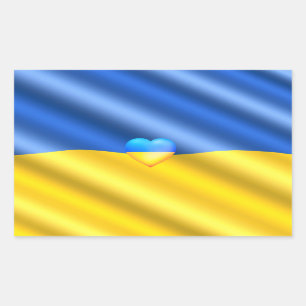 Soutenez Ukraine Sticker rectangulaire Ukraine Dra