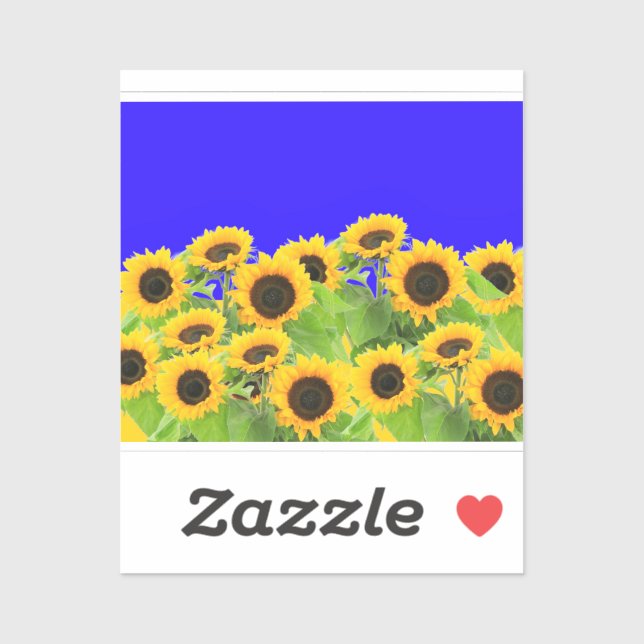 Soutenez Ukraine Stickers Drapeau ukrainien Tourne (Feuille)