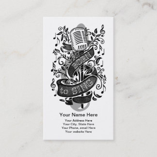 Soutenu pour chanter les cartes de visite 2