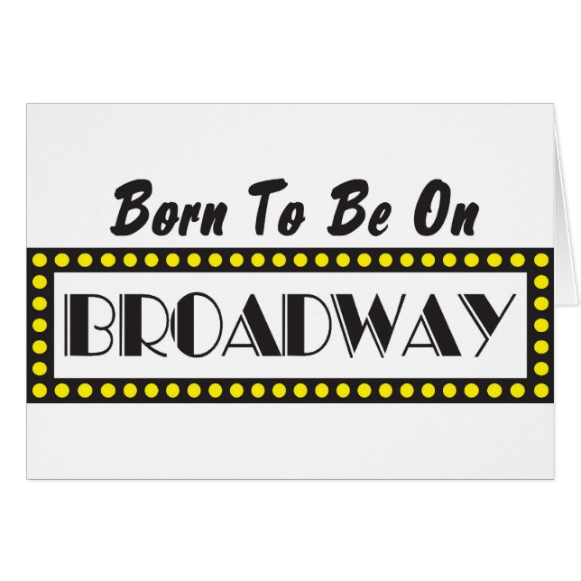 Soutenu pour être sur Broadway (Devant horizontal)