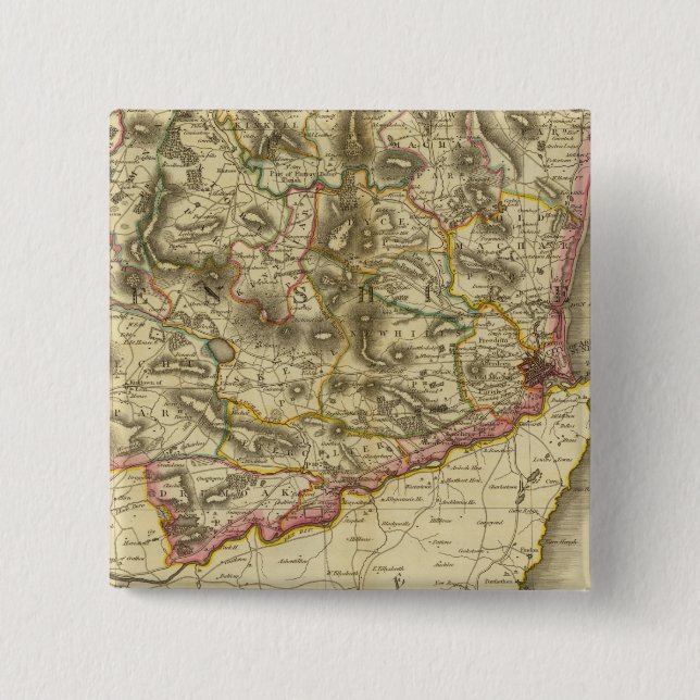 South Aberdeen, Banff 2 Inch Square Button (Front)