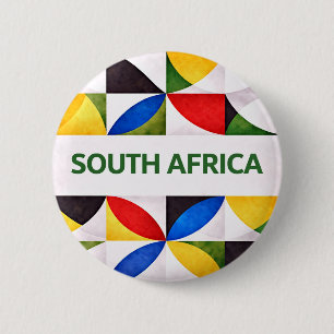 South Africa 2 Inch Round Button