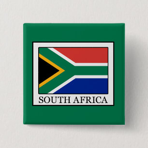 South Africa 2 Inch Square Button