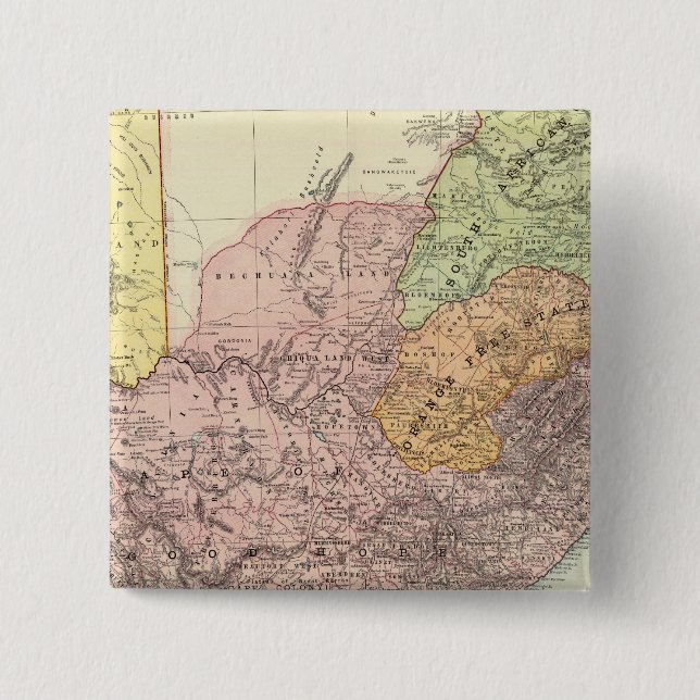 South Africa 5 2 Inch Square Button (Front)