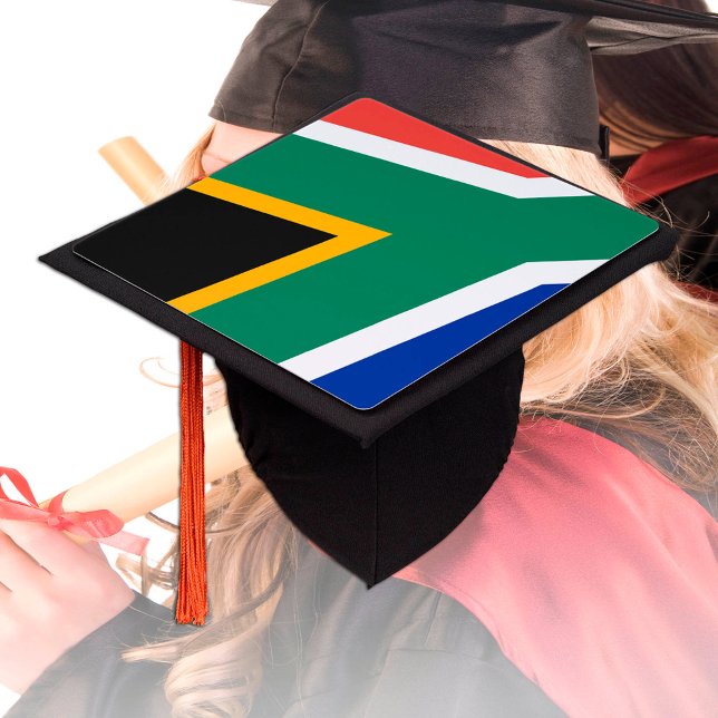 South Africa & African Flag - Students /University Graduation Cap Topper (Creator Uploaded)