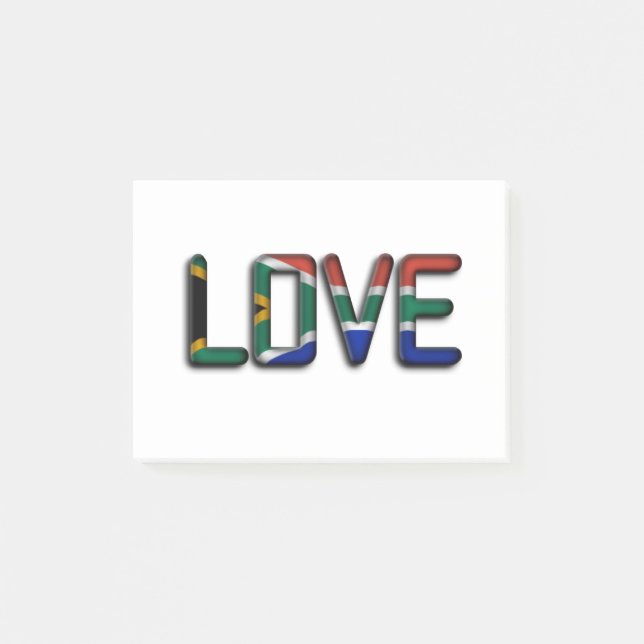 South Africa Beautiful Love Amazing Text Quote Art Post-it Notes (Front)