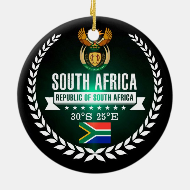 South Africa Ceramic Ornament (Back)