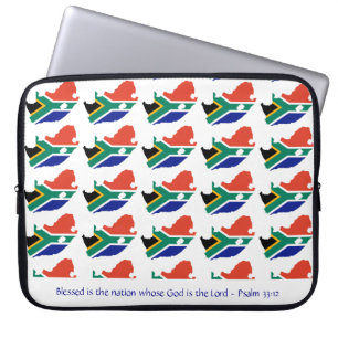 SOUTH AFRICA Christian Bible Blessed Nation Laptop Sleeve