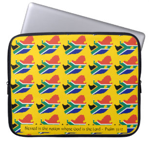 SOUTH AFRICA Christian Blessed Laptop Yellow Sleeve