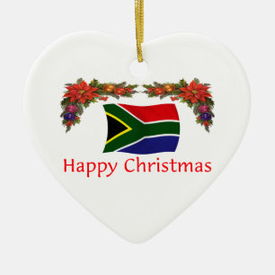 South Africa Christmas Ceramic Ornament