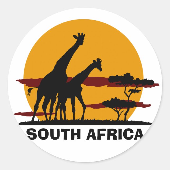 South Africa Classic Round Sticker (Front)