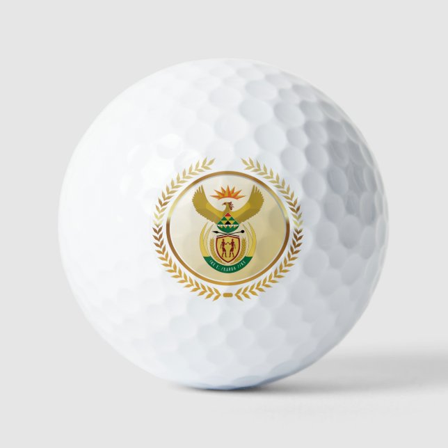 South Africa Coat of Arms Golf Balls (Front)