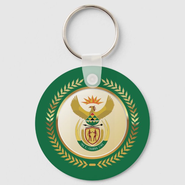 South Africa Coat of Arms Keychain (Front)