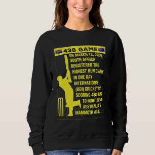 South Africa Cricket Protea 438 Game Nostalgia Bra Sweatshirt