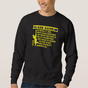 South Africa Cricket Protea 438 Game Nostalgia Bra Sweatshirt