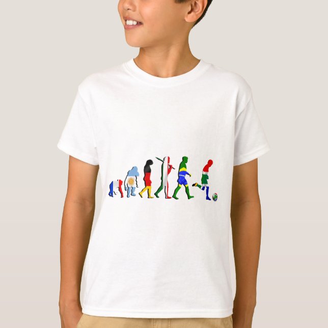 South Africa Evolution of football soccer gifts T-Shirt (Front)