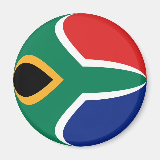 South Africa Fisheye Flag Magnet (Front)