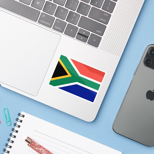 South Africa flag (Laptop w/ iPhone)