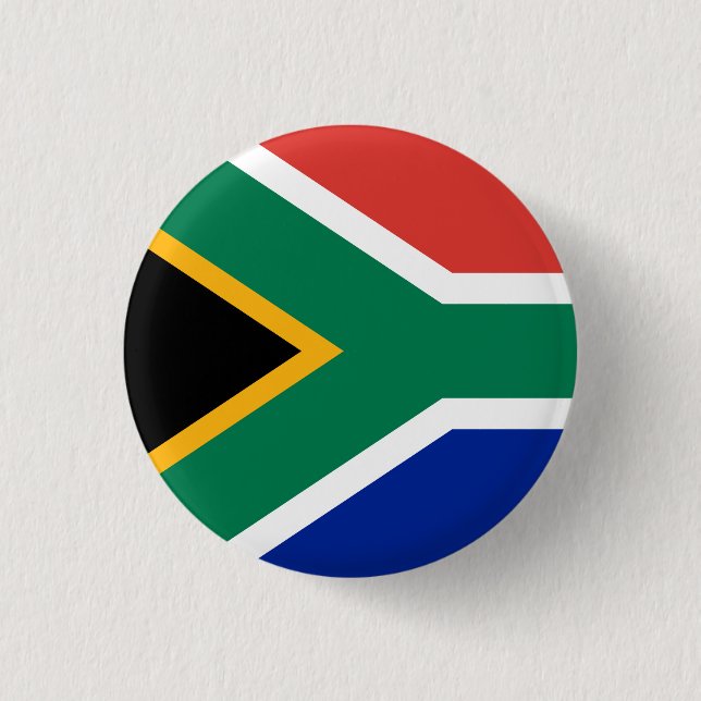 South Africa Flag 1 Inch Round Button (Front)