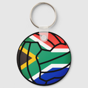 South Africa Flag  Ball Design Netball Keychain