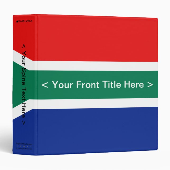 South Africa Flag Binder (Front/Spine)