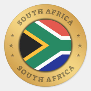 South Africa Flag Classic Round Sticker