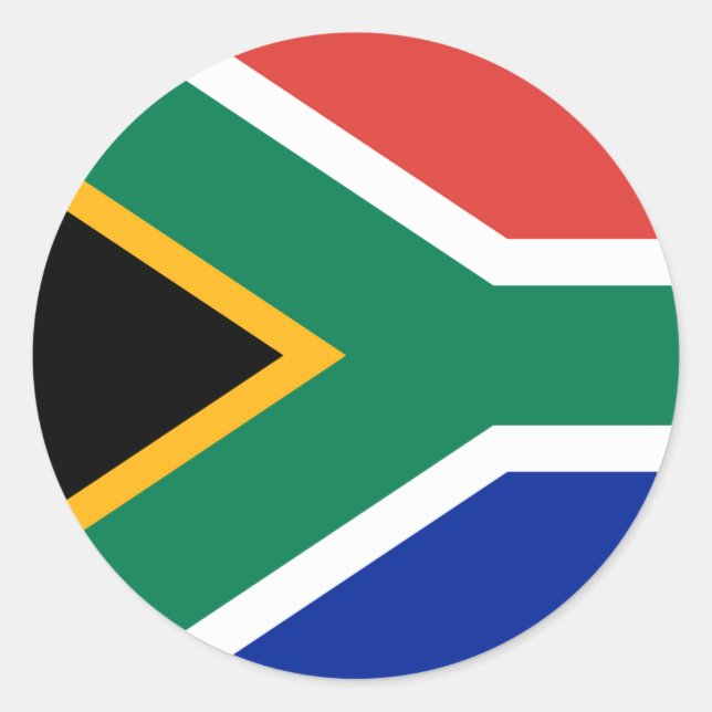 South Africa Flag Classic Round Sticker (Front)