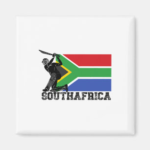 South Africa Flag Cricket Player Tsman Sports Team Magnet