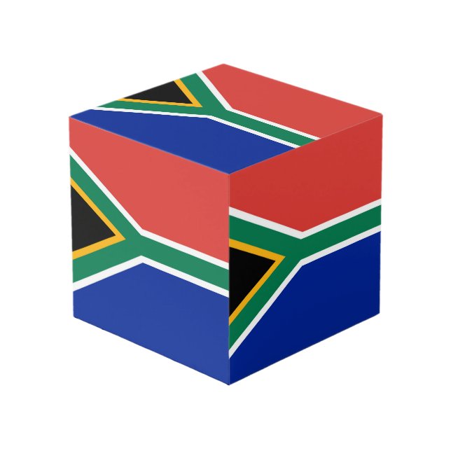 South Africa flag Cube (Front Angled)