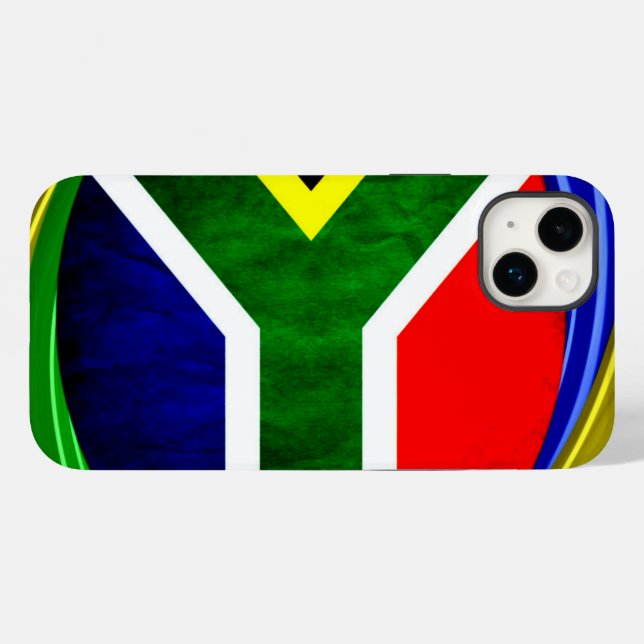 South Africa Flag: Dynamic Swirl Motif Case-Mate iPhone Case (Back (Horizontal))