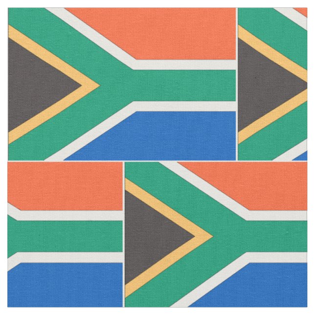 South Africa Flag Fabric (Close Up)
