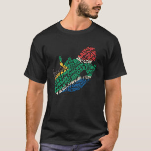 South Africa Flag Food Maps Africans T-Shirt