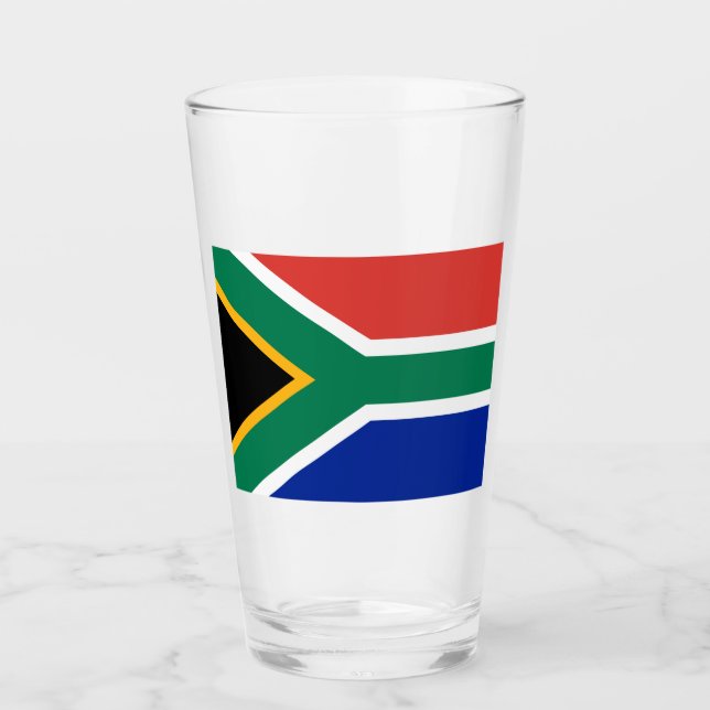 South Africa Flag Glass (Front)
