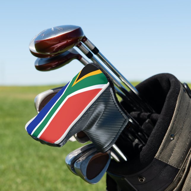 South Africa flag Golf Head Cover (In Situ)