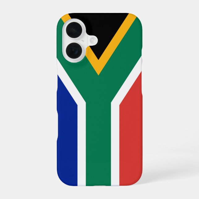 South Africa Flag iPhone 16 Case (Back)