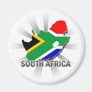 South Africa Flag Map 2.0 Magnet
