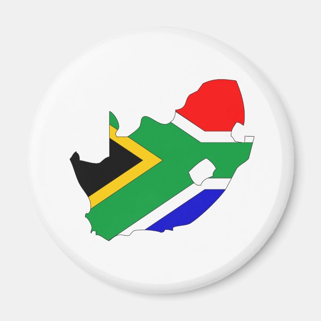 South Africa Flag Map full size Magnet (Front)