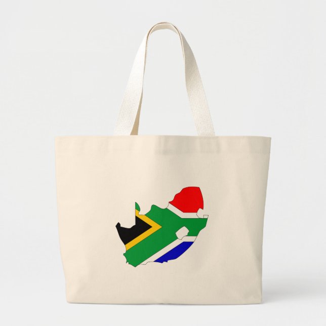 South Africa flag map Large Tote Bag (Front)