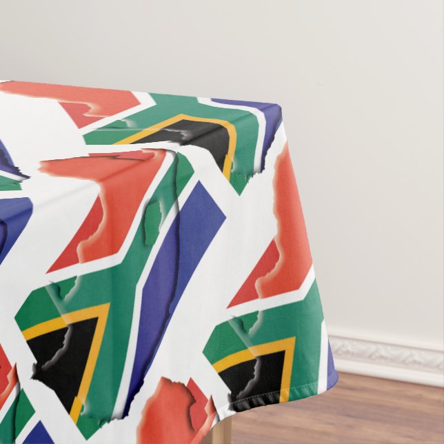 SOUTH AFRICA Flag MAP Stylish Patriotic Tablecloth (In Situ)