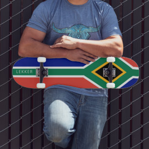 South Africa flag pattern Skateboard