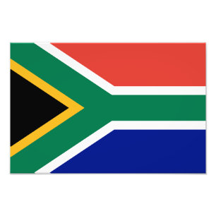 South Africa Flag Photo Print