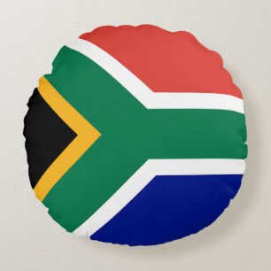 South Africa Flag Round Pillow