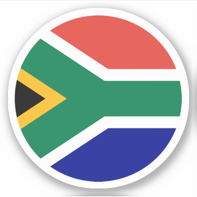 South Africa Flag Round Sticker (Front)