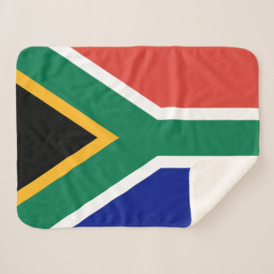 South Africa Flag Sherpa Blanket